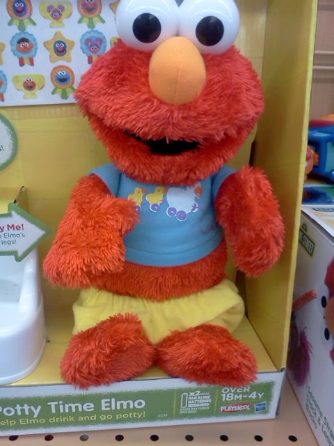 I wish the Elmo dolls would just go away. Ditto  for all the potty training dolls.